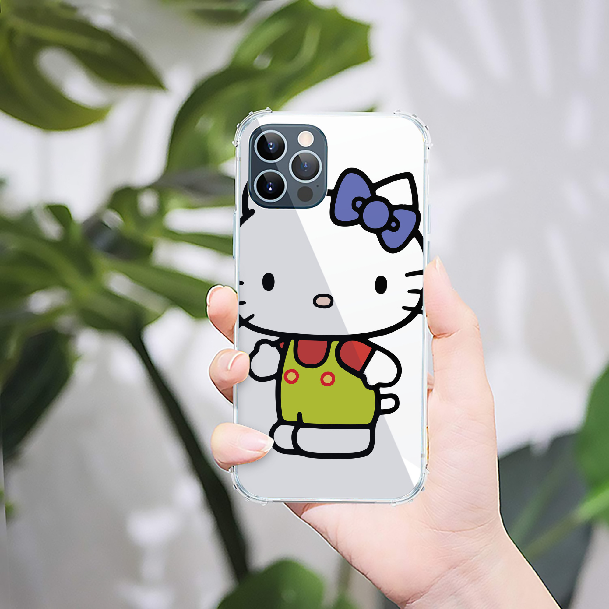 （画像用） Hello Kitty ハローキティ 【iPhone 12シリーズ対応】透明スマホケース（クリアソフトケース）